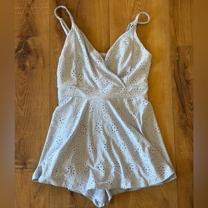 Rue21 Sky Blue Eyelet Romper